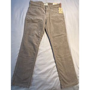 New Weatherproof Vintage Mens Corduroy Straight Fit Stretch Pants Khaki 34x32